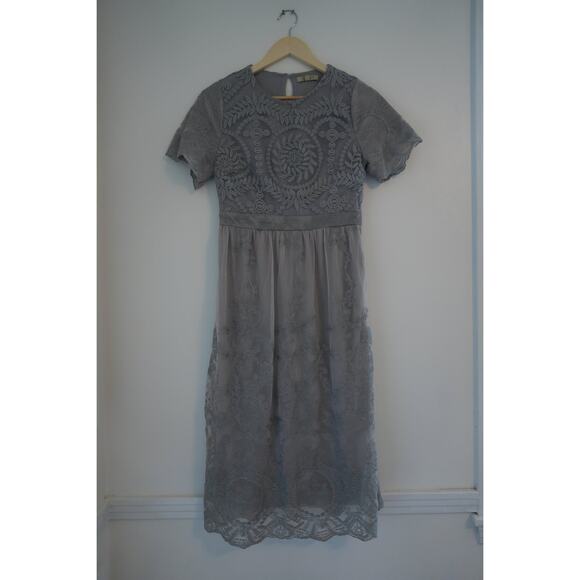 Polagram Grey 2 Tiered Dress size Small - Picture 1 of 6